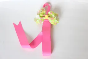 绿色花卉印花夹子收藏夹 (Z05)