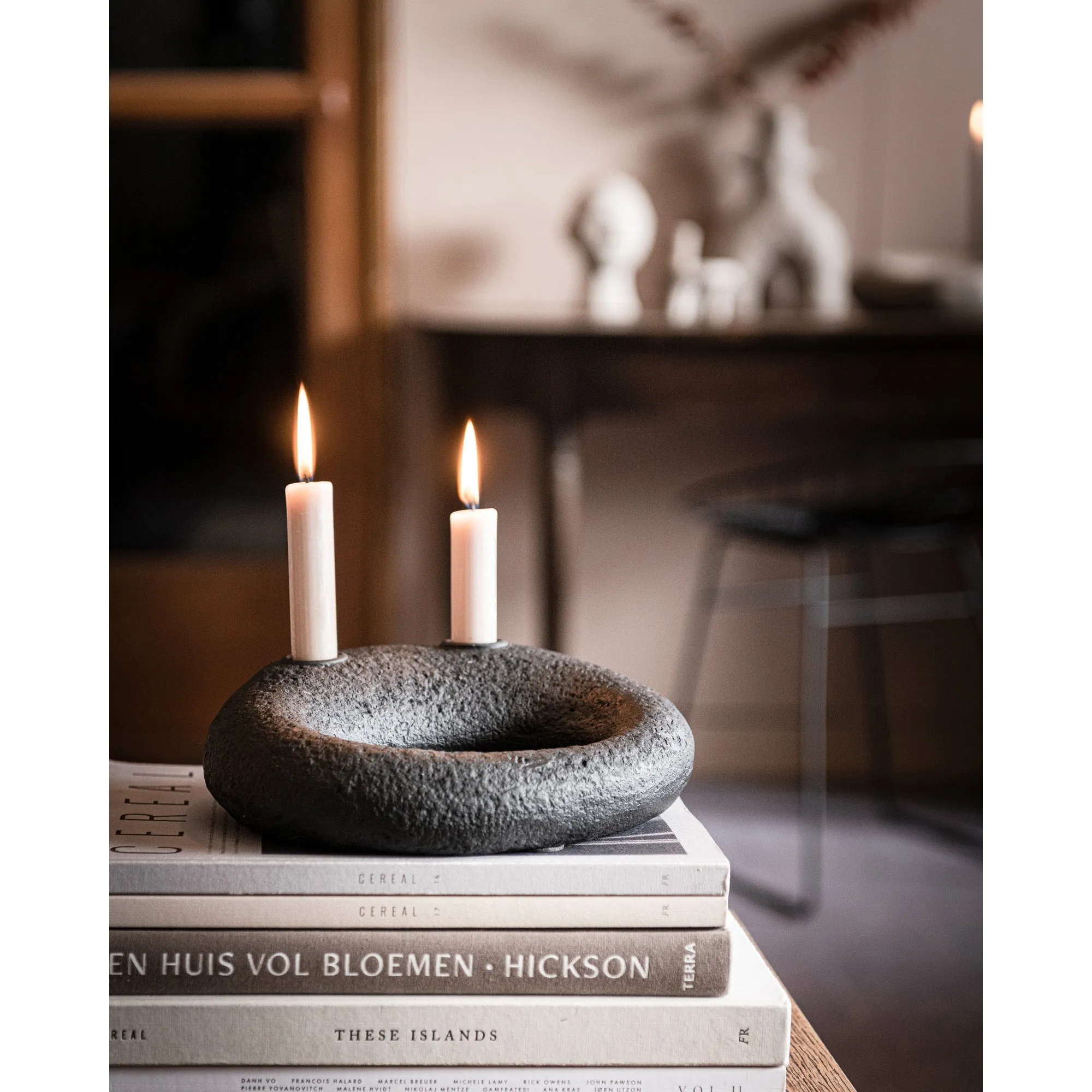 23cm Black Ecomix Candle Holder