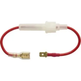 30mm Glass Fuse Holder with 2mm Cable and Spade Terminals