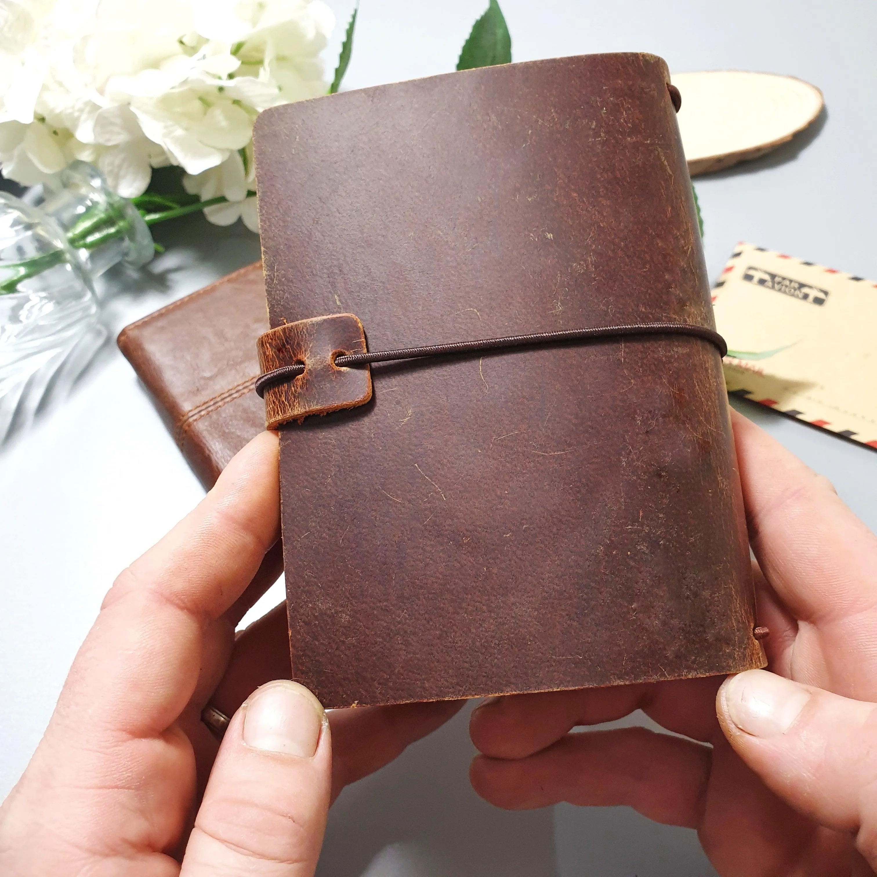 3rd Anniversary Leather Journal I Personalised Monogram Gift Idea