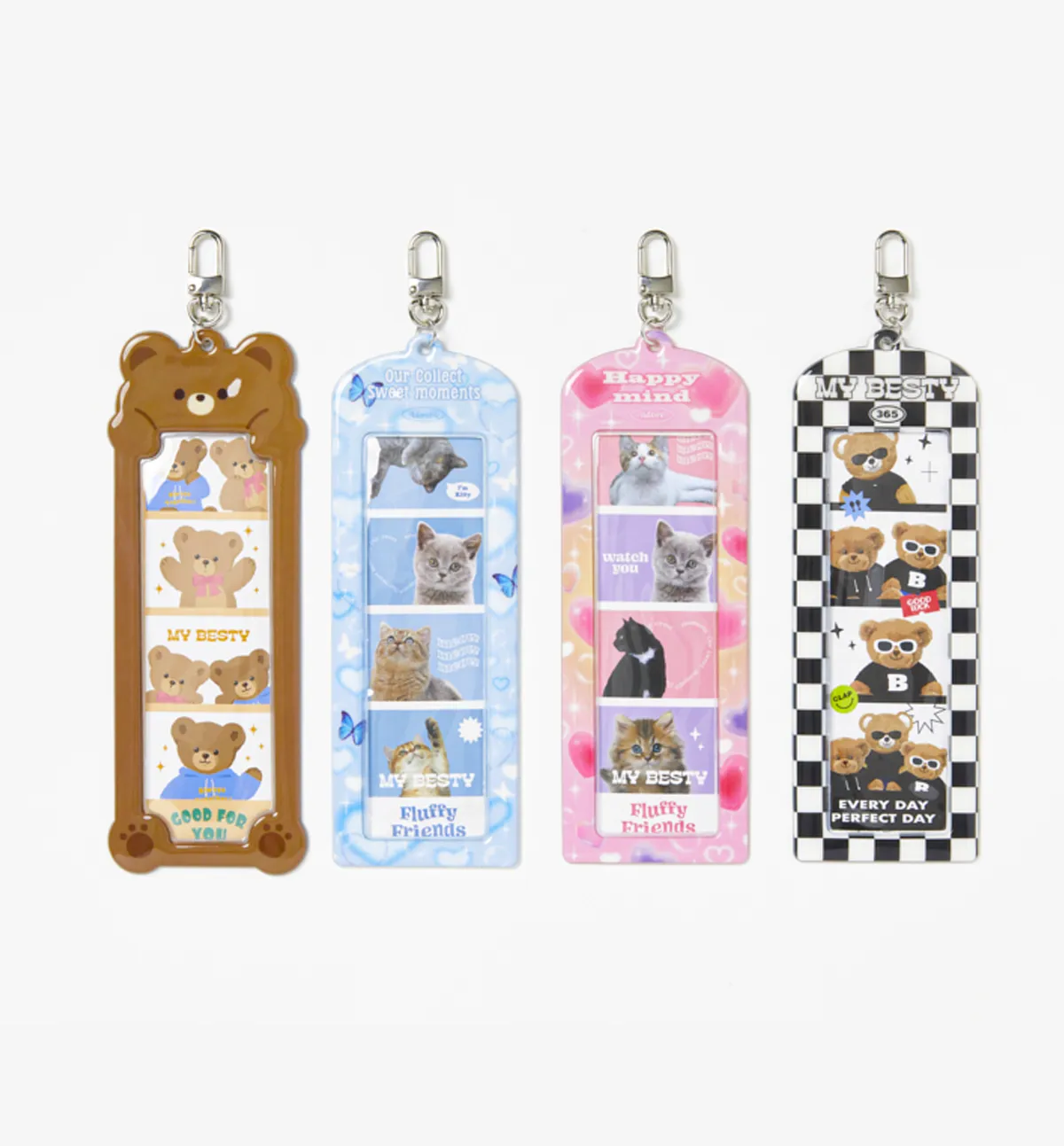 4-Cut Frame Case Pink Heart Photocard Holder