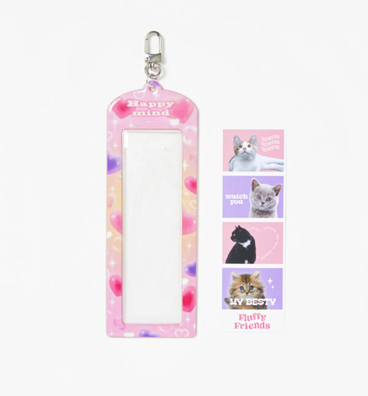4-Cut Frame Case Pink Heart Photocard Holder
