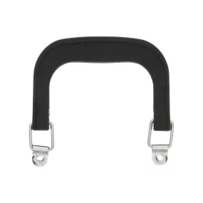 4" Black w/Nickel, Plastic Double Handles, Pair, #L-3590