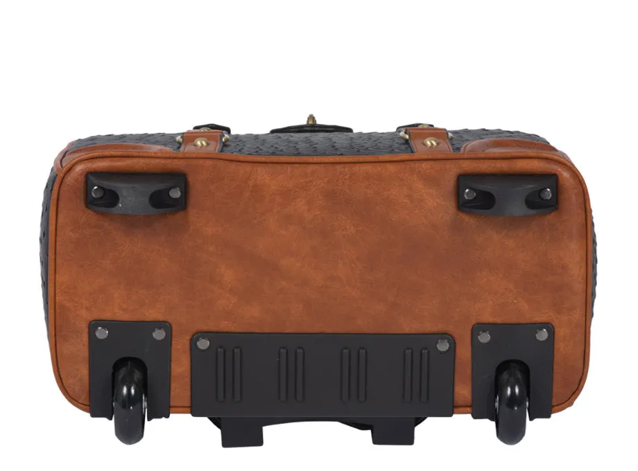 A-List Ostrich Rolling Laptop Bag for Women | Briefcase, Work Tote | Fits 13"-17" Laptop