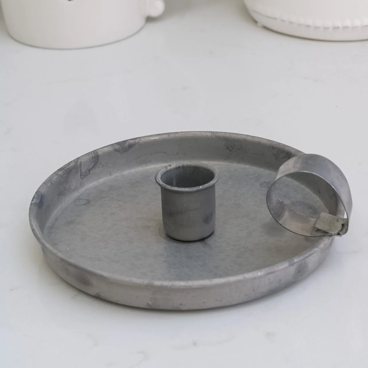 Aged Zinc Chamberstick
