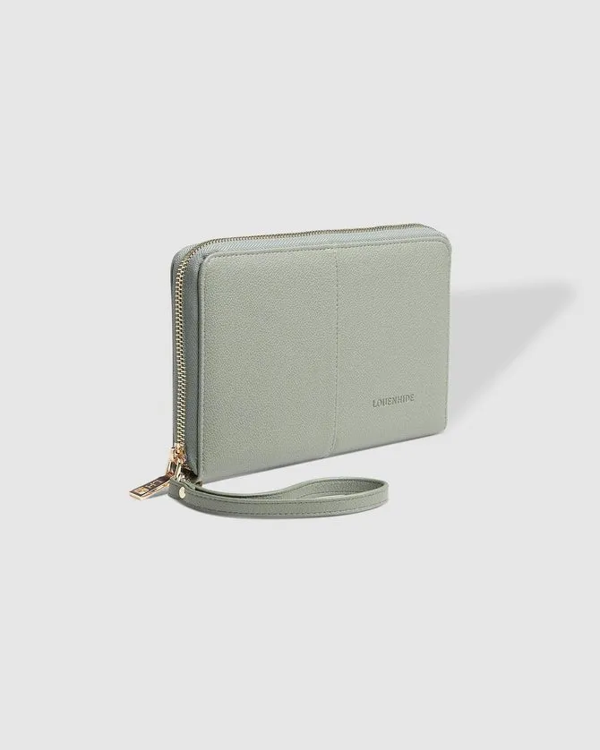 ARABELLA TRAVEL WALLET SAGE GREEN