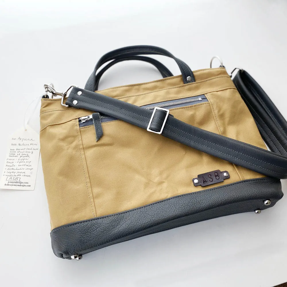 Archive Mini in Harvest Gold Canvas, Steel