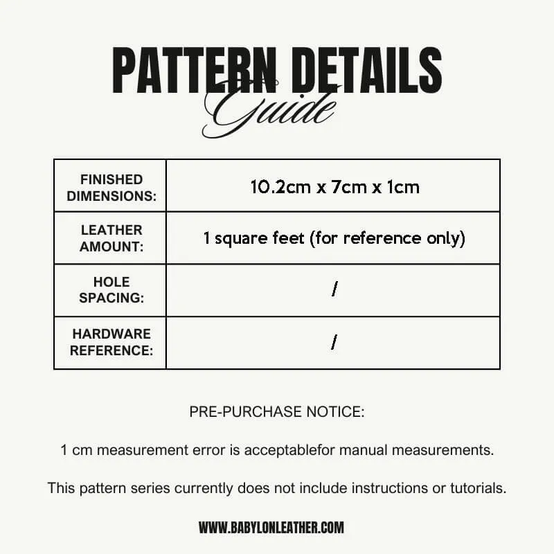 BABYLON™ DIY Leather ID Holder Pattern AAB-387