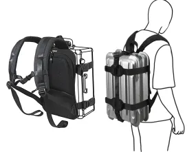 Backpack Carrying System with Adjustable Strap – ideal for carrying small to medium size hard shell case/hand baggage.