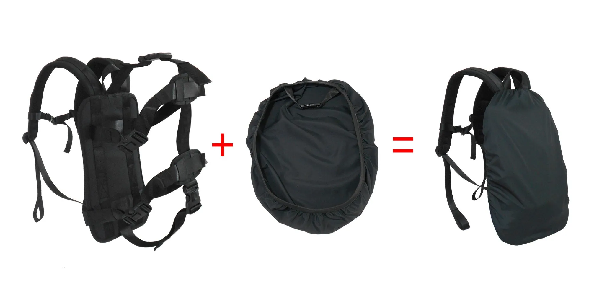 Backpack Carrying System with Adjustable Strap – ideal for carrying small to medium size hard shell case/hand baggage.