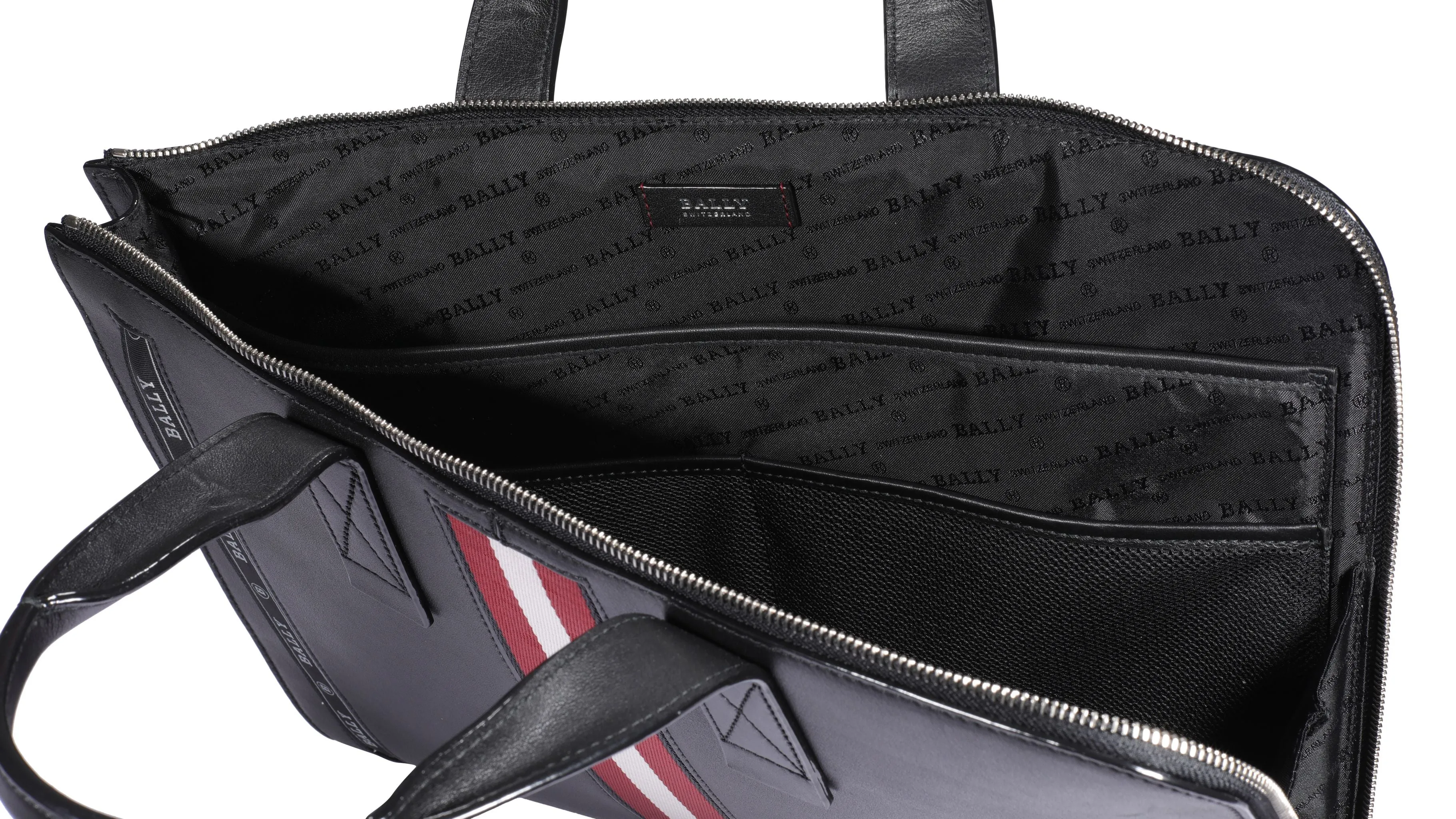 Bally Henri Striped Briefcase