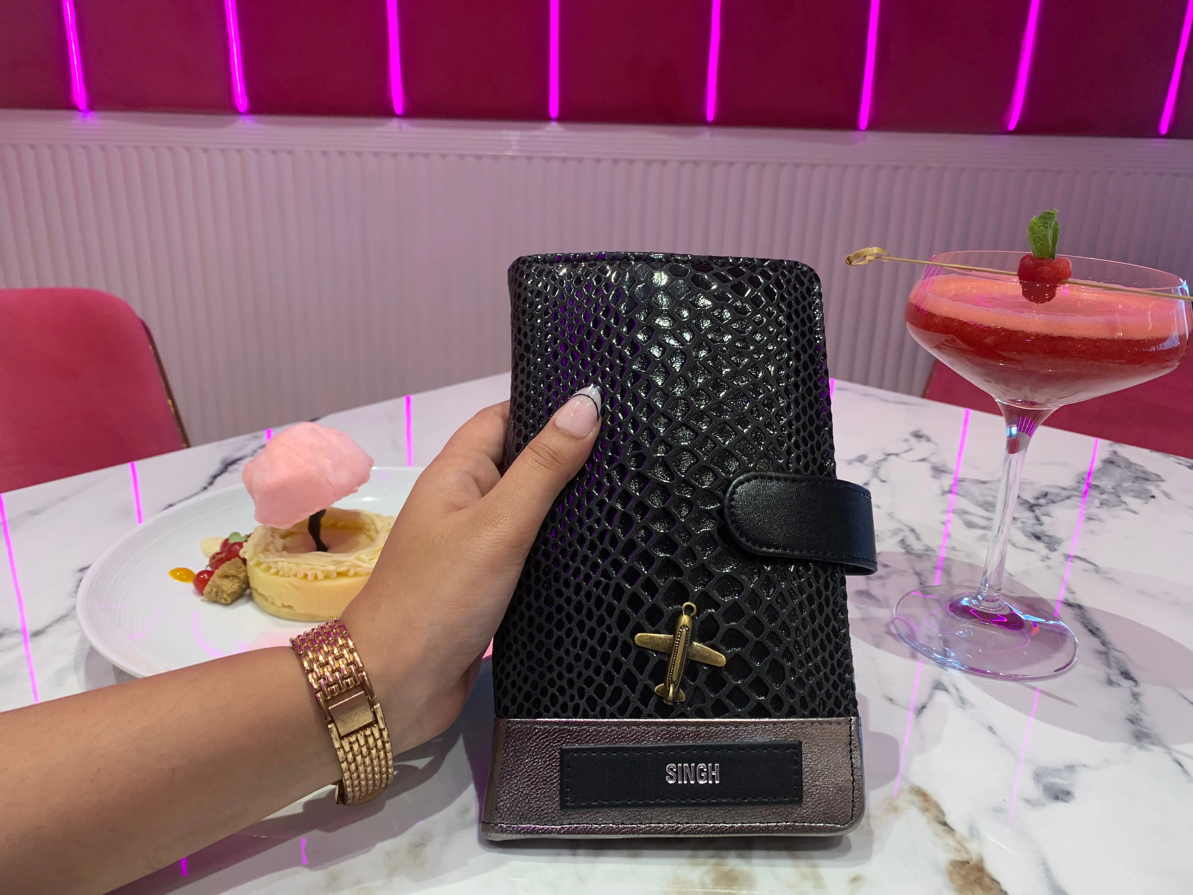 Bollywood Black Genuine Leather Travel Wallet