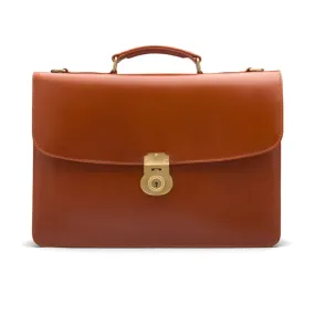 Bridle Hide Harvard Briefcase - Hazel Tan