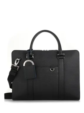 Bulgari Leather Zipper Briefcase