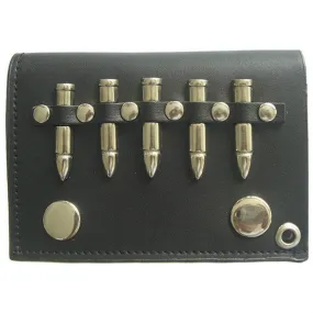Bullet Leather Tri Fold Wallet