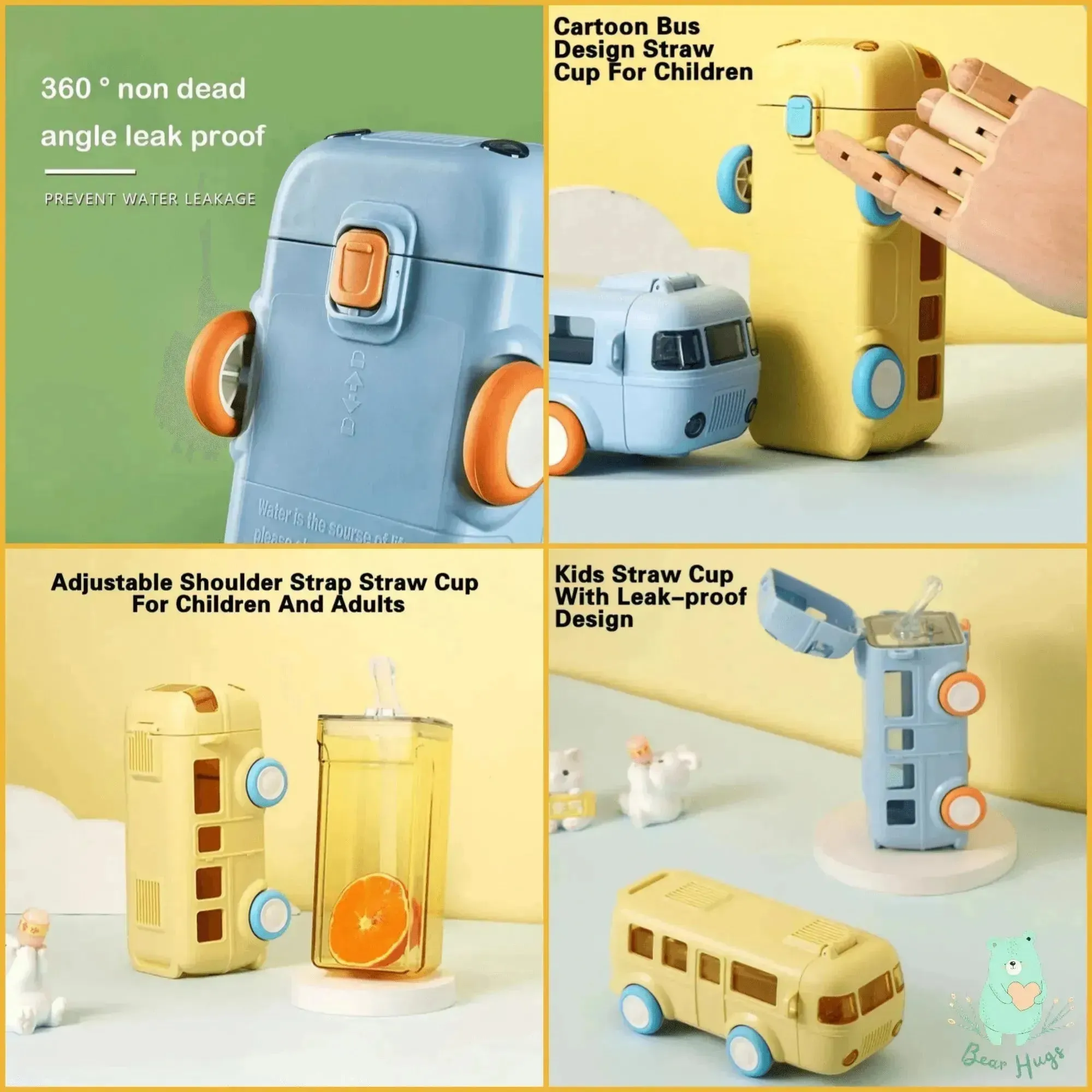 Bus Shaped Tritan Water Bottle (500 ml)