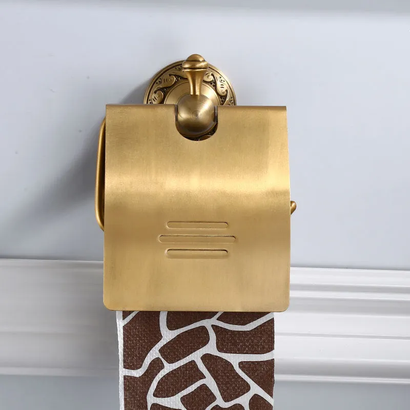 Carved paper towel holder