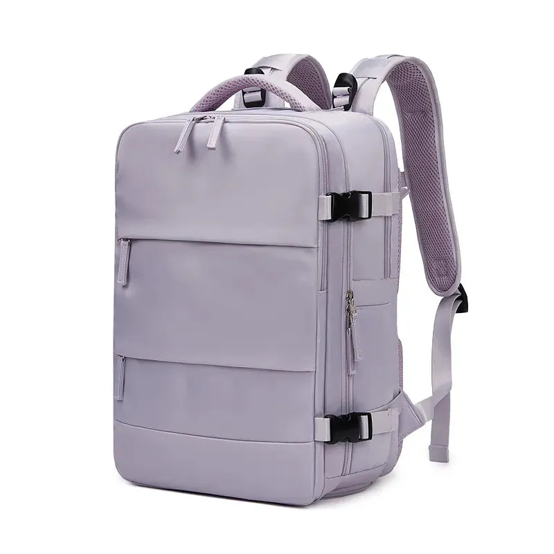 Chic Teal Laptop Backpack with Independent Shoe Compartment