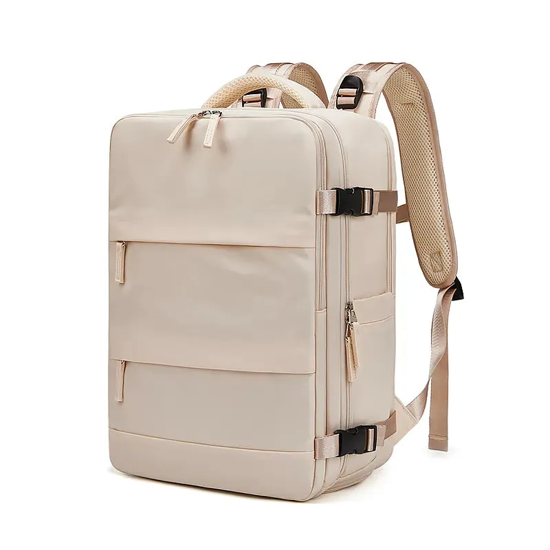 Chic Teal Laptop Backpack with Independent Shoe Compartment