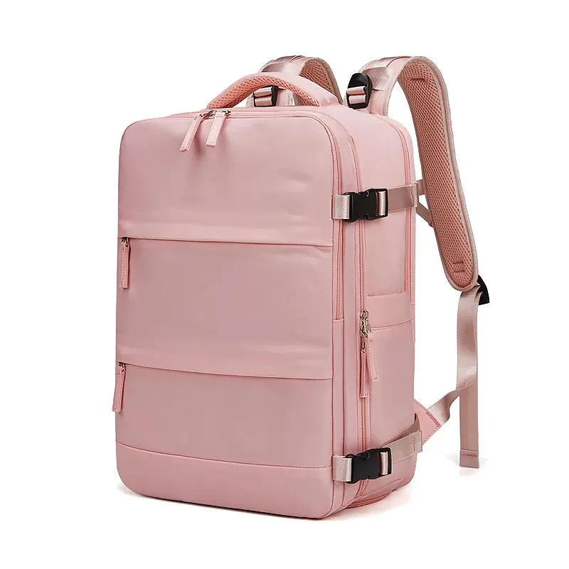 Chic Teal Laptop Backpack with Independent Shoe Compartment