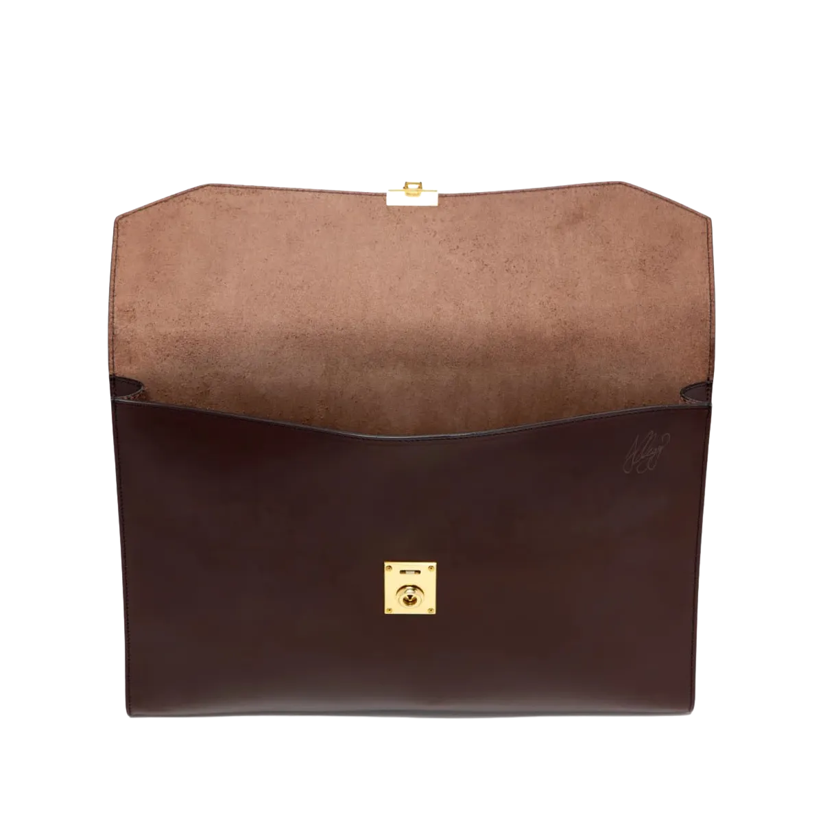 Chocolate Belting Leather Wrap Portfolio