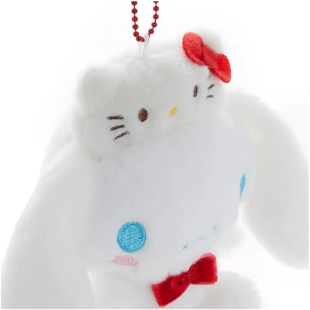 Cinnamoroll Mascot Keychain Plush :Hello Kitty 50th Anniversary