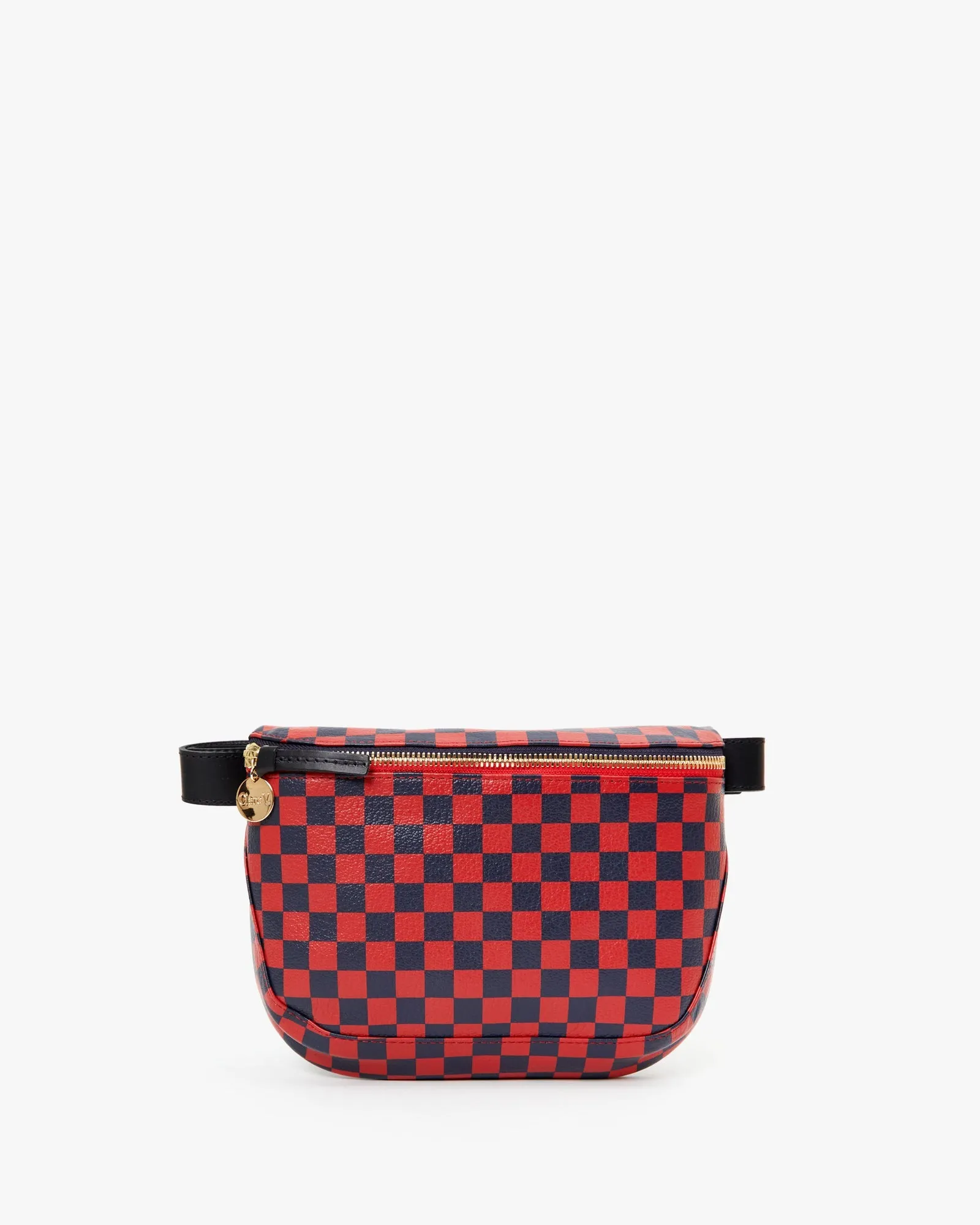 Clare V. Checker Fanny Pack (Red/Navy)