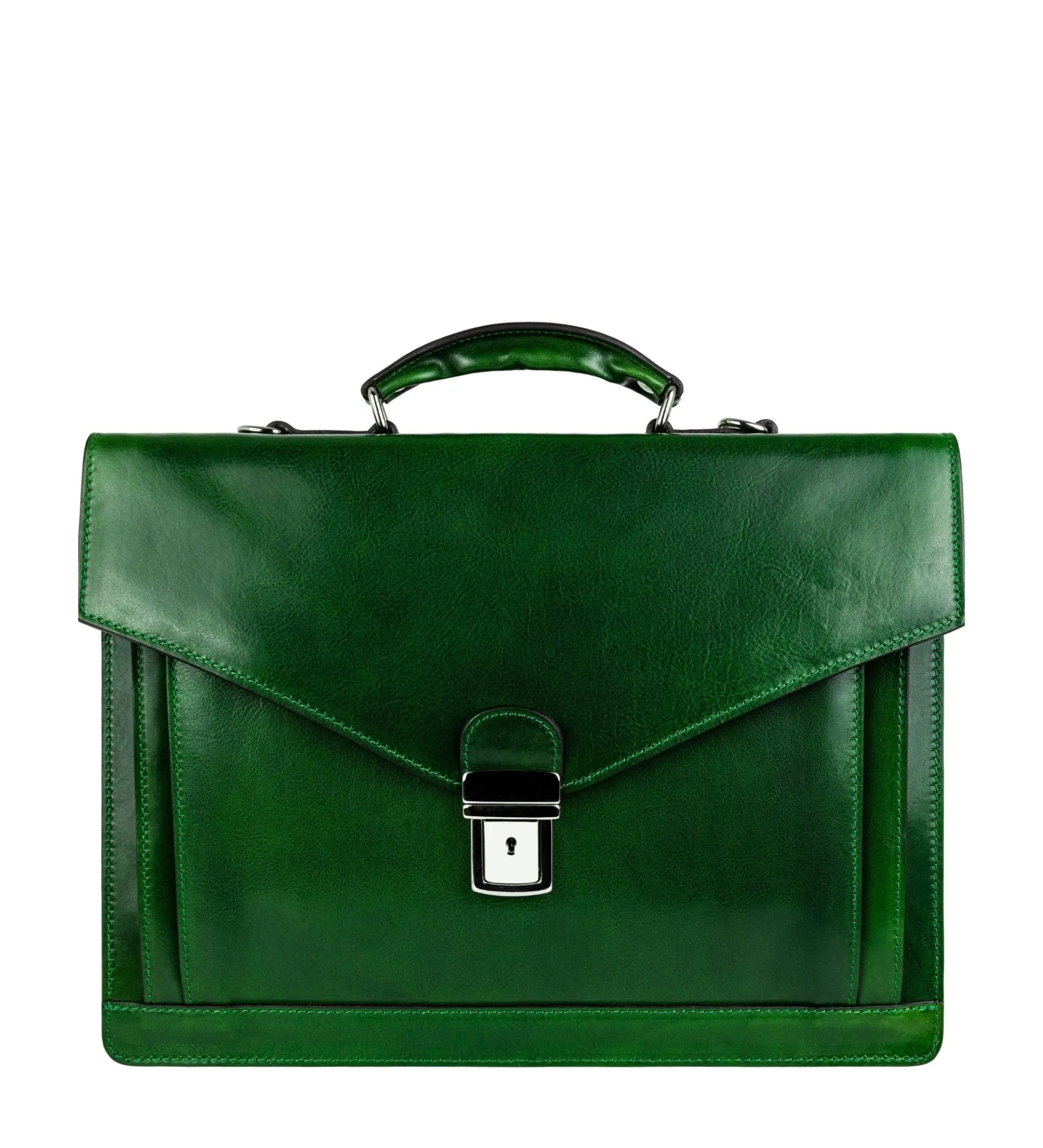 Classic Design Full Grain Italian Leather Briefcase - The Magus