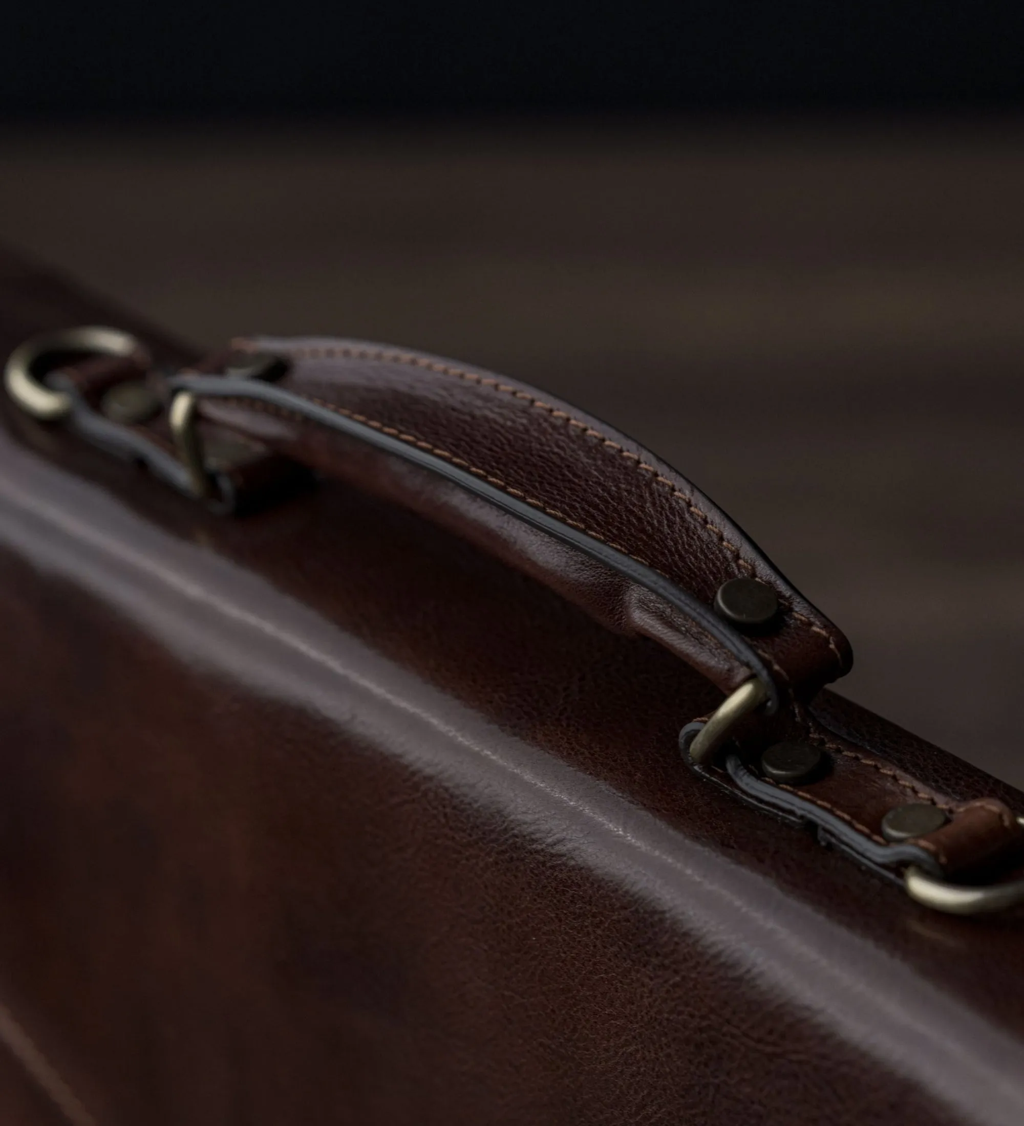 Classic Design Full Grain Italian Leather Briefcase - The Magus