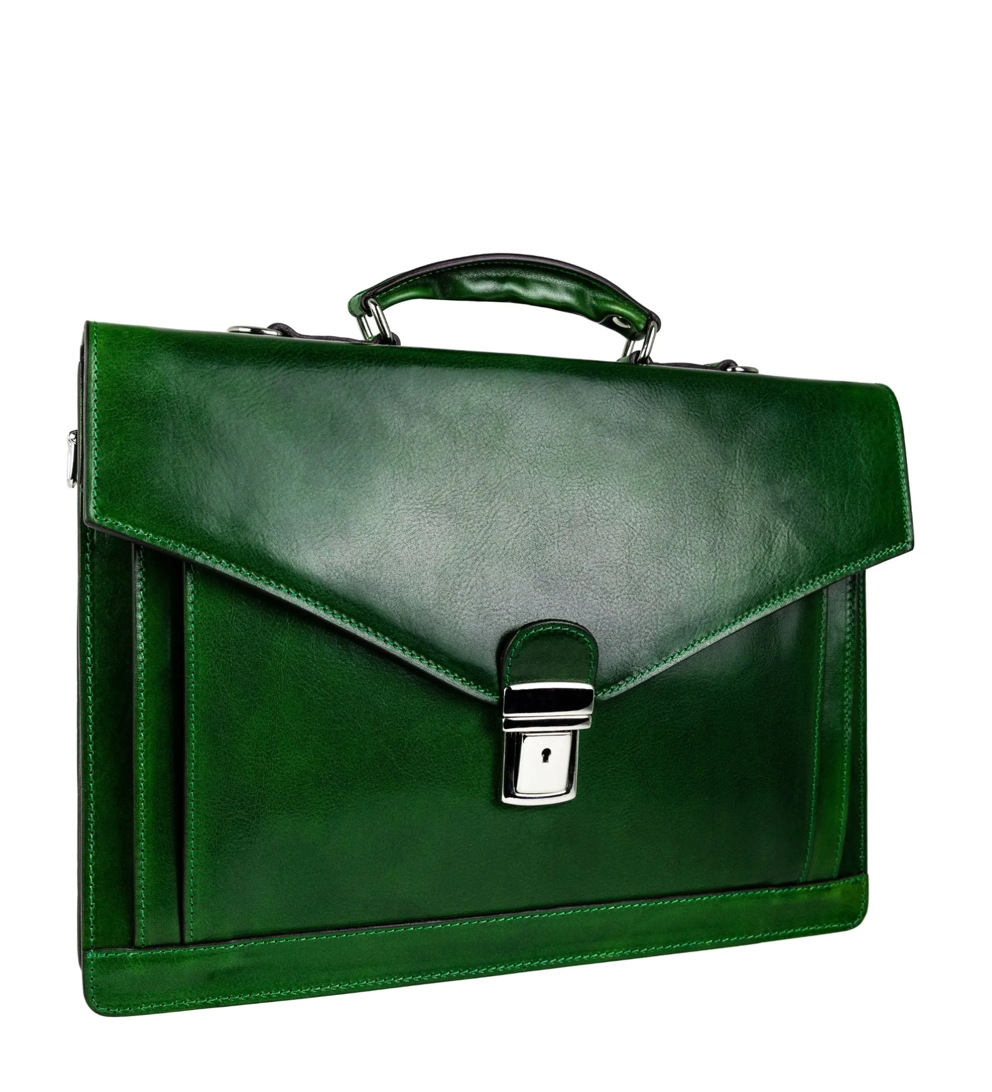 Classic Design Full Grain Italian Leather Briefcase - The Magus