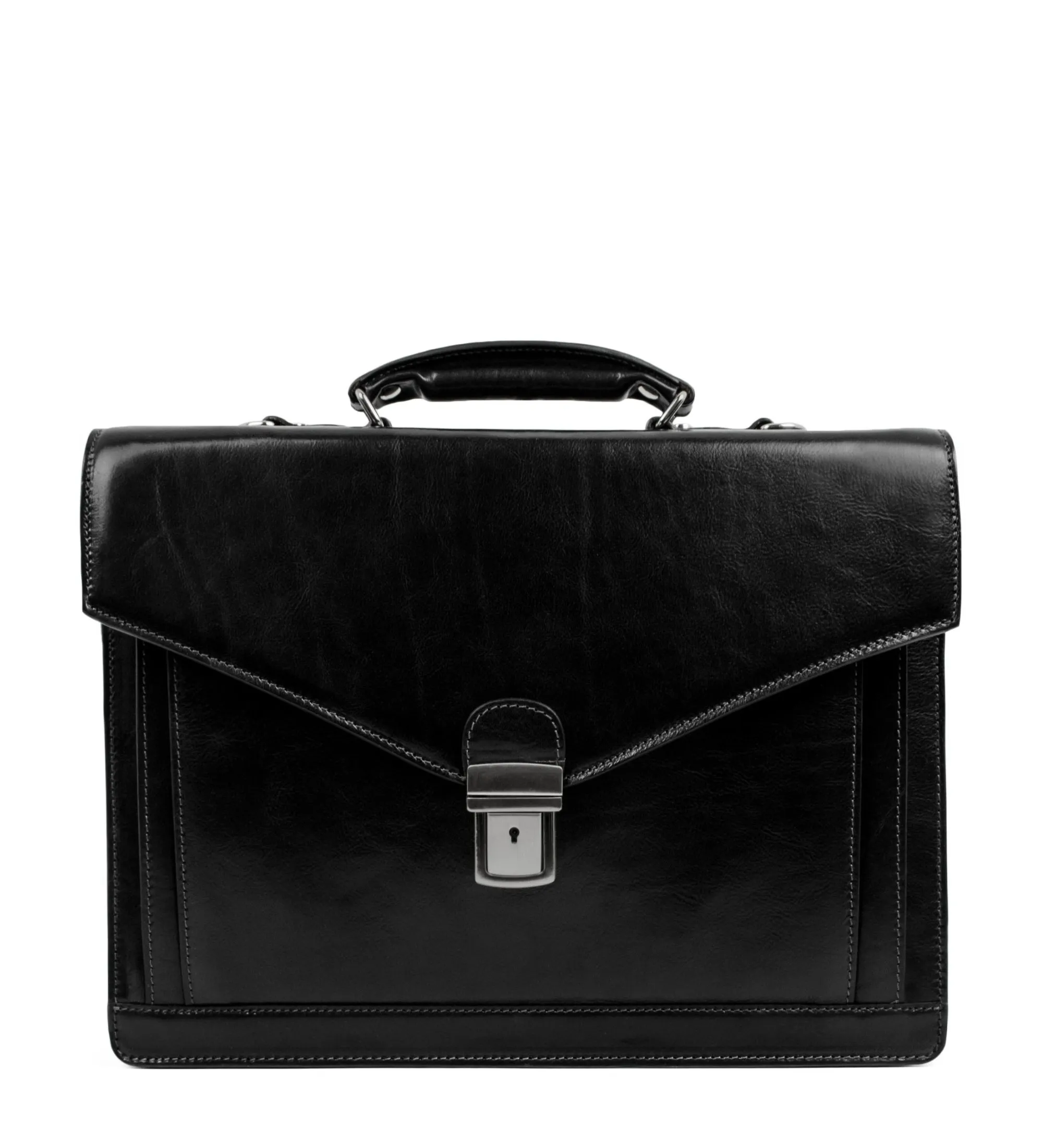 Classic Design Full Grain Italian Leather Briefcase - The Magus