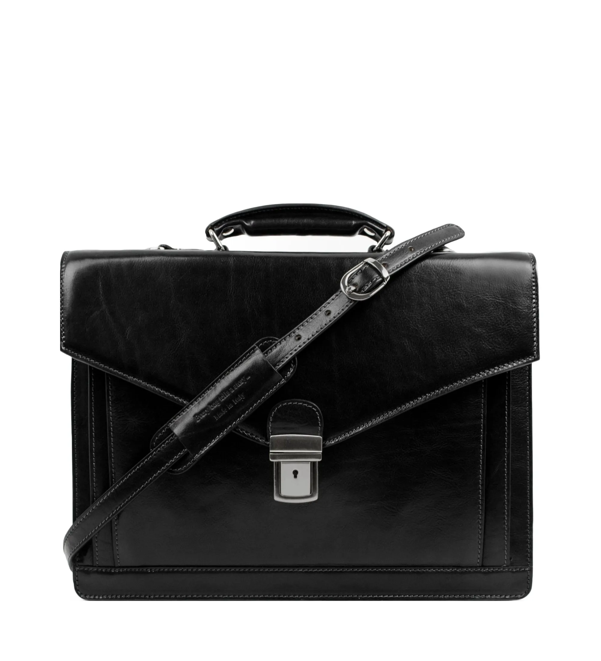 Classic Design Full Grain Italian Leather Briefcase - The Magus