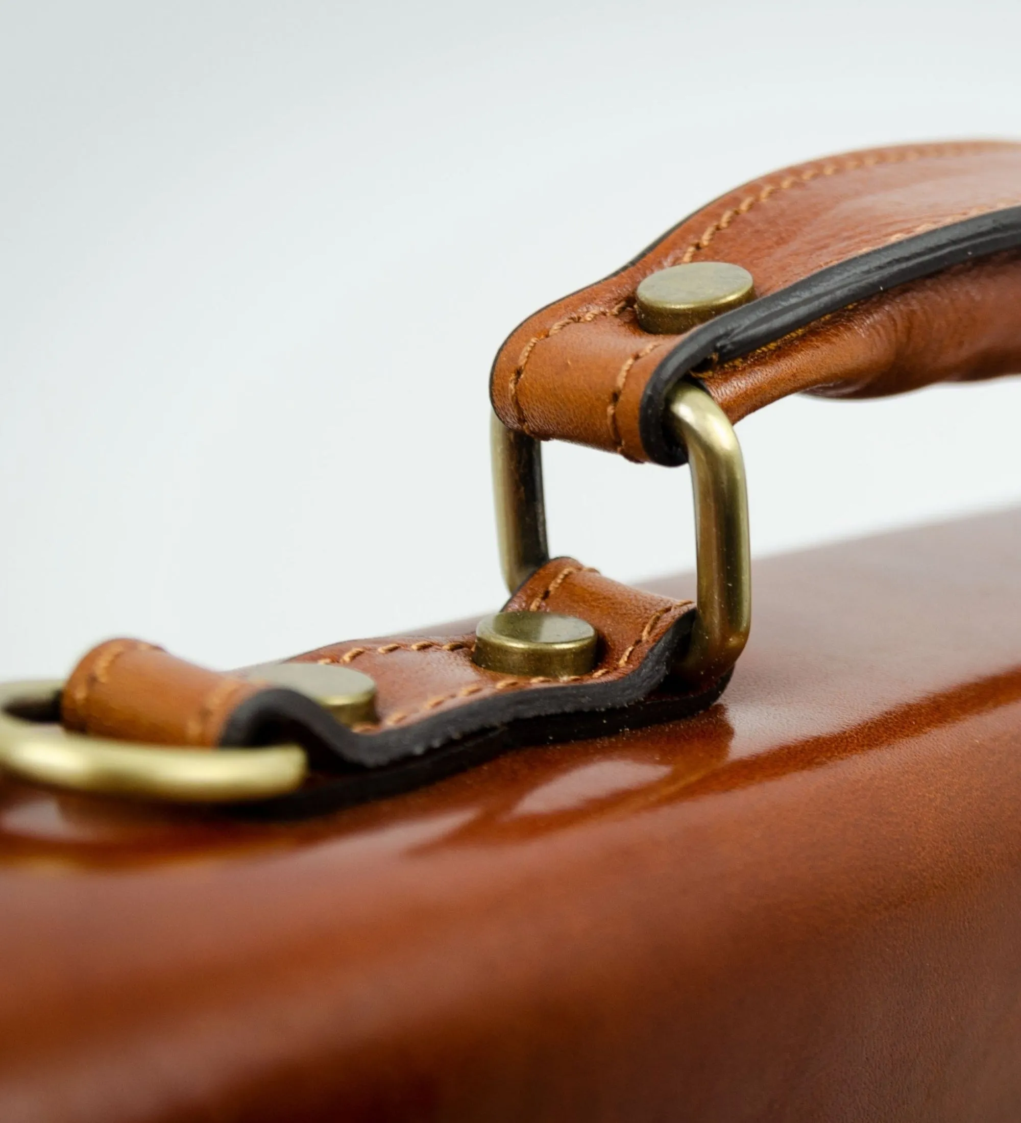 Classic Design Full Grain Italian Leather Briefcase - The Magus