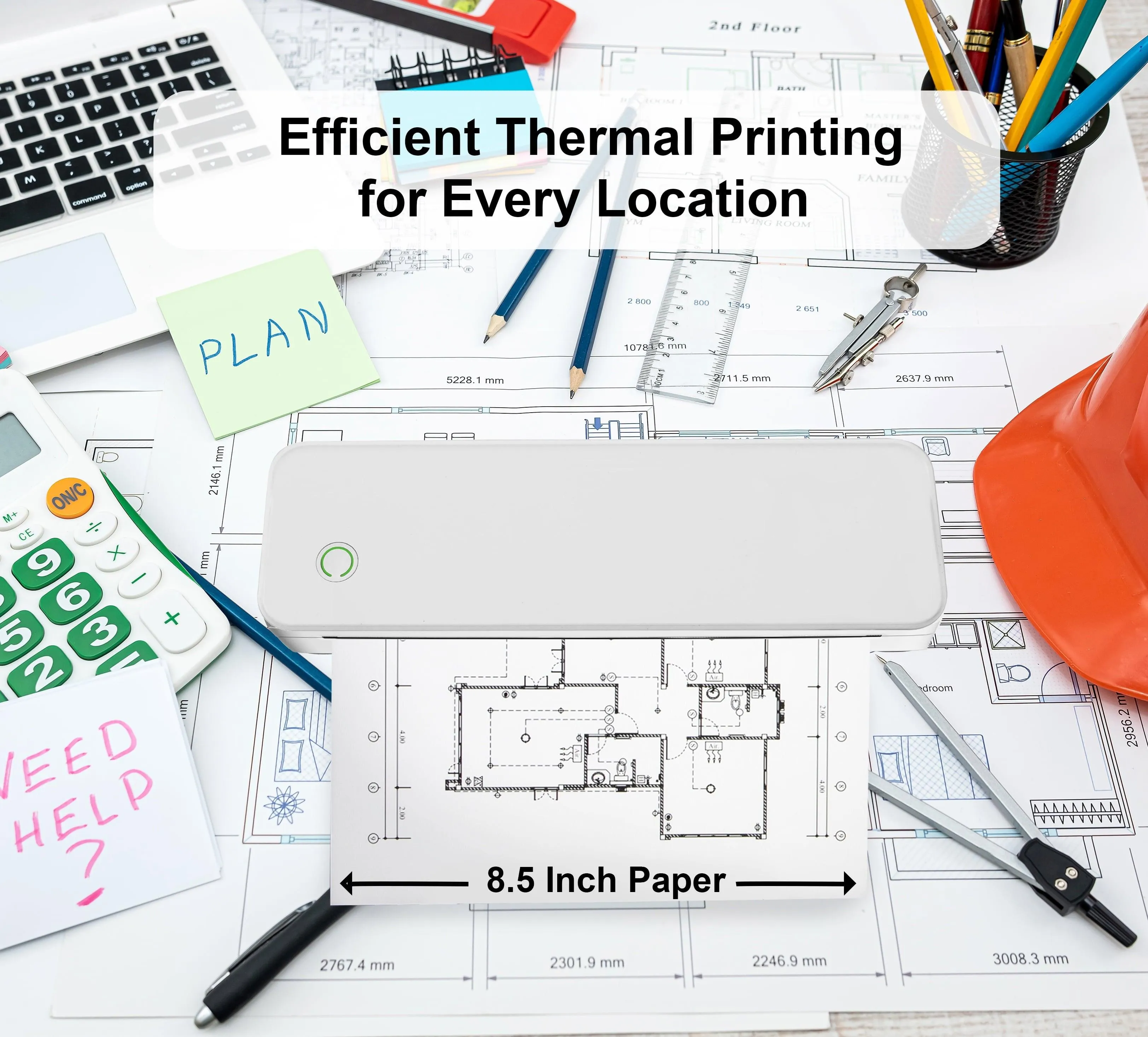 Core Innovations Pro Wireless Inkless Thermal Printer, iOS & Android Compatible, 8.5" x 11"