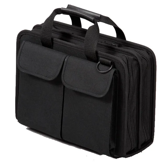 Crawford CFSD5-BLK Double-Sided 2-Compartment Soft Sided Zipper Tool Case 16" x 11" x 5" 45 Tool Pockets and Parts Pouch