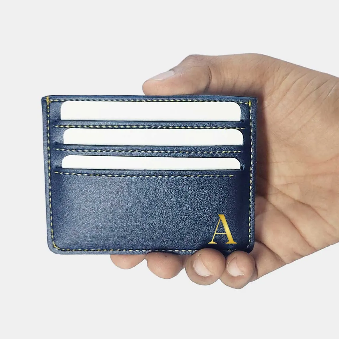 Custom Business Card Holder Case for Men - Monogram