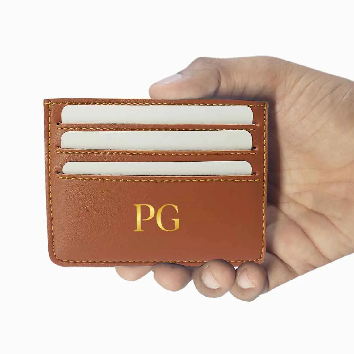 Custom Card Holder for Credit Card Women - Initials