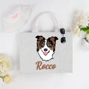 Custom Dog Beaded Tote Bag