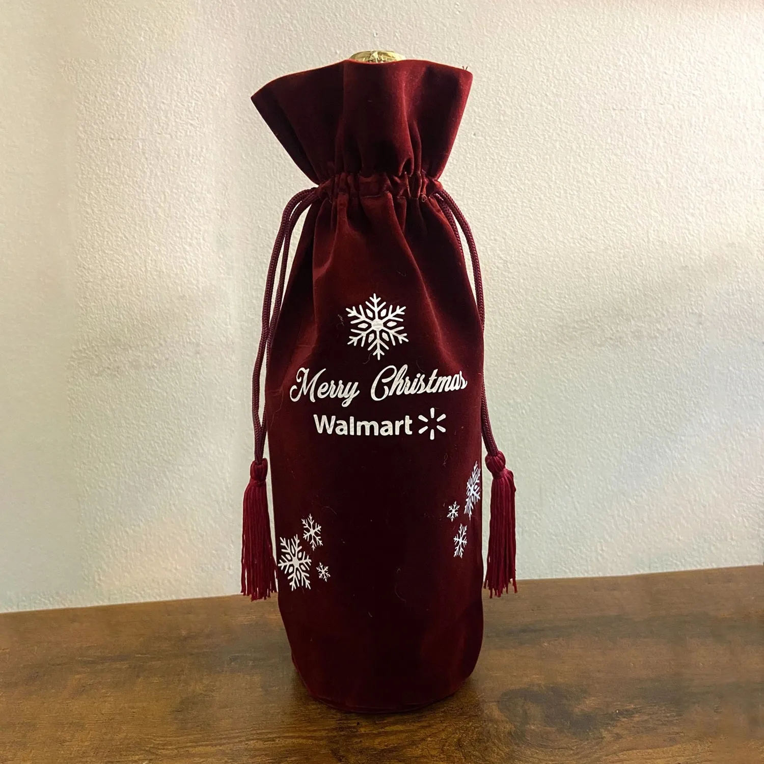 Custom Printed Velvet Wine Bag