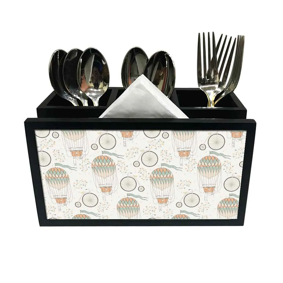Cutlery Tissue Holder Napkin Stand -  Air Balloon and Cycles