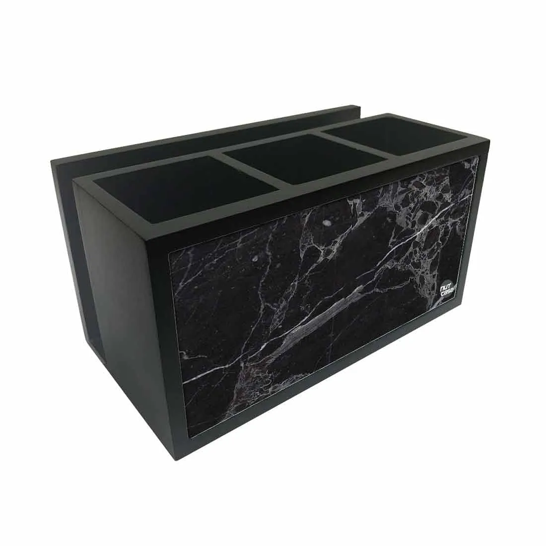 Cutlery Tissue Holder Napkin Stand -  Black Marble