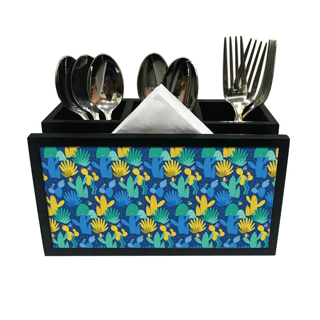 Cutlery Tissue Holder Napkin Stand -  Cactus Decor