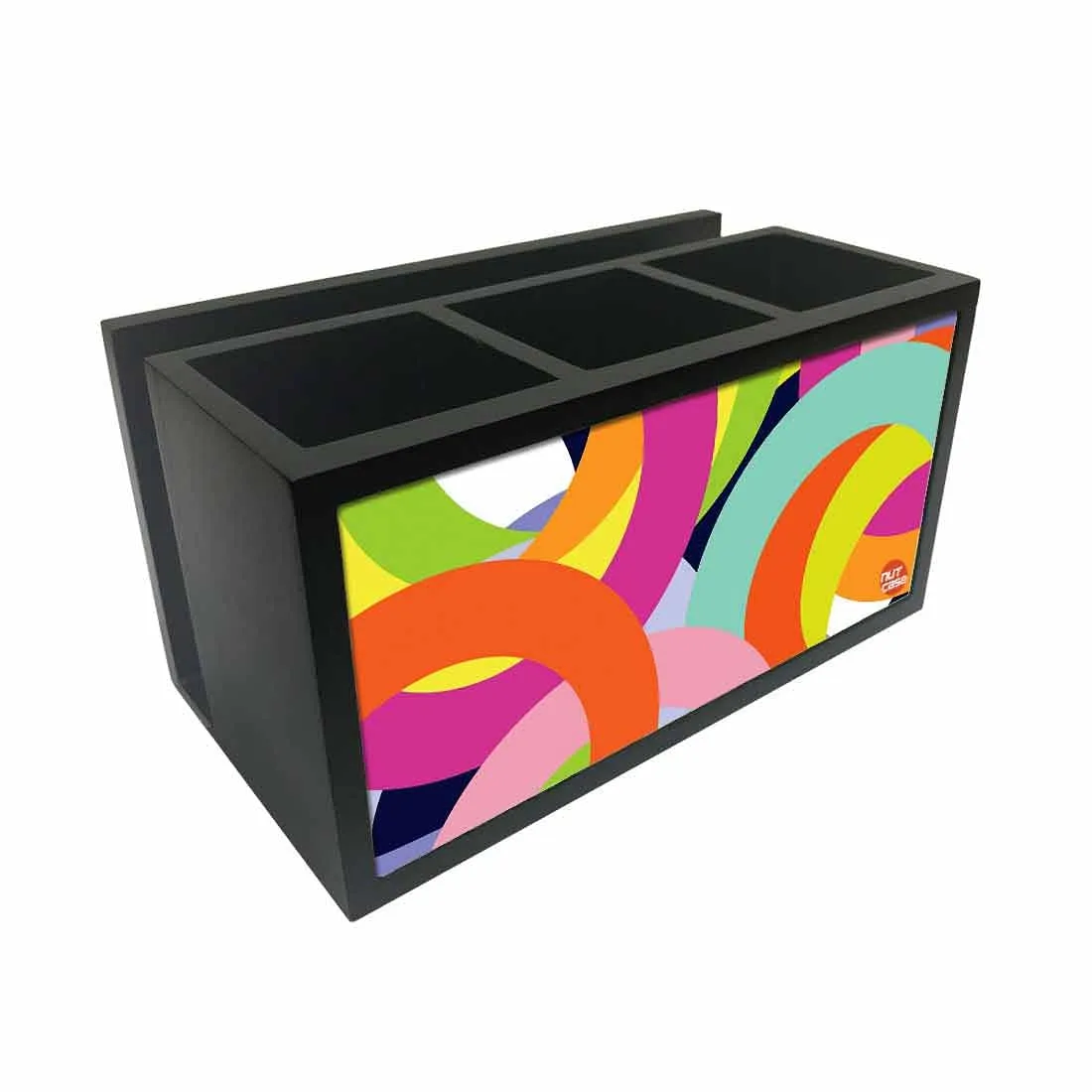 Cutlery Tissue Holder Napkin Stand -  Colorful Circle