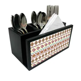 Cutlery Tissue Holder Napkin Stand -  Ethnic Patterns
