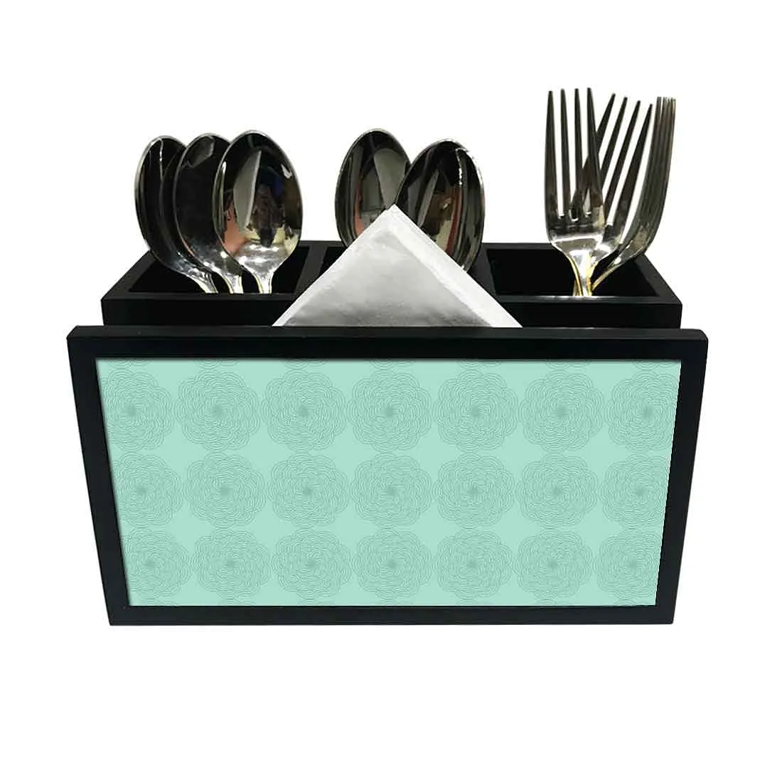 Cutlery Tissue Holder Napkin Stand -  Floral Shade