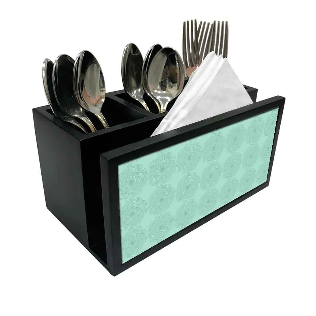 Cutlery Tissue Holder Napkin Stand -  Floral Shade