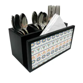 Cutlery Tissue Holder Napkin Stand -  Geometric Design