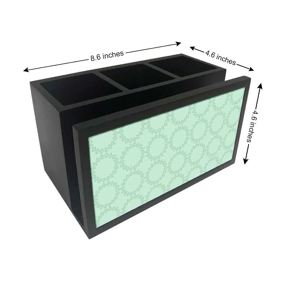 Cutlery Tissue Holder Napkin Stand -  Green Flower Pattern