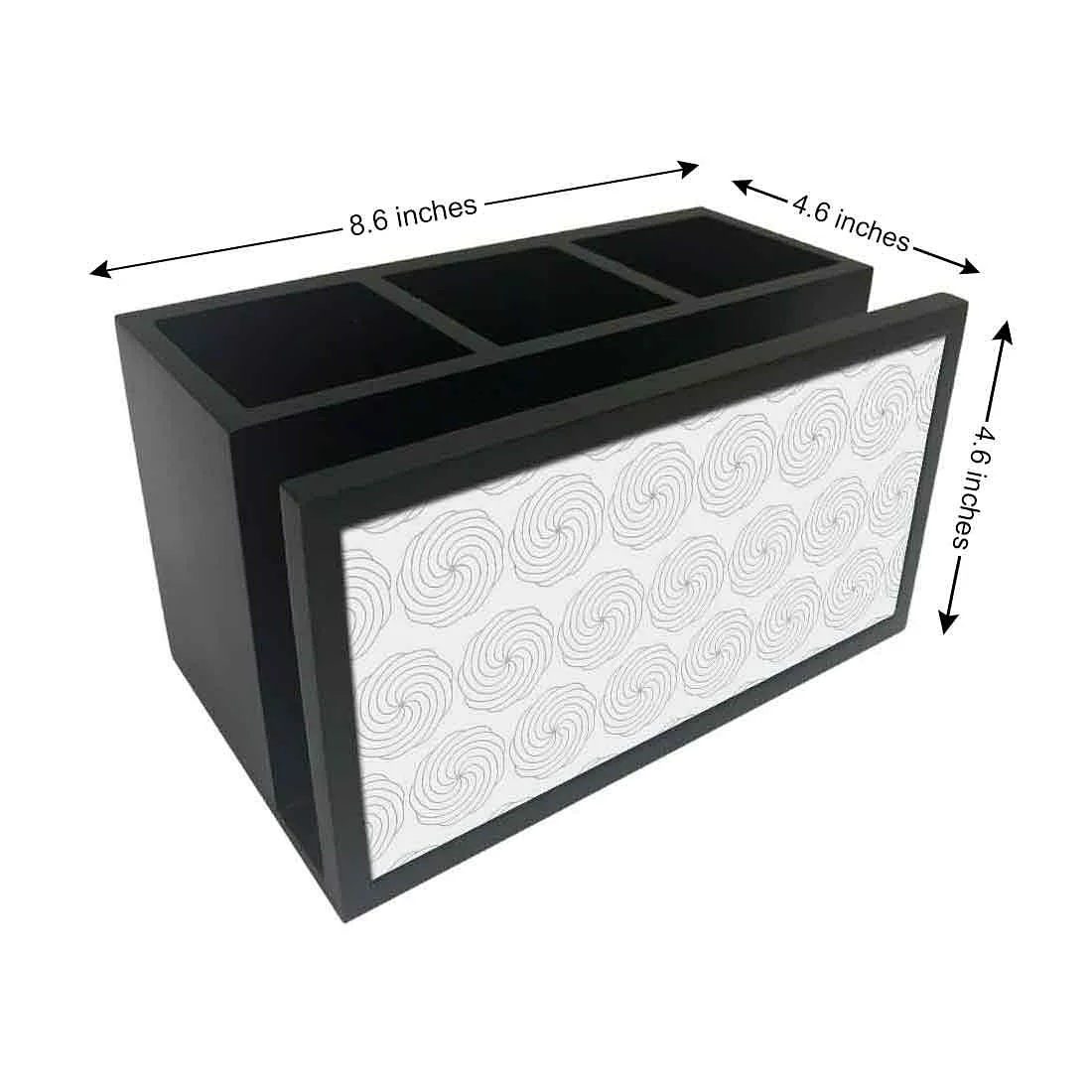 Cutlery Tissue Holder Napkin Stand -  Grey Designer Flower