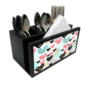 Cutlery Tissue Holder Napkin Stand -  Heart